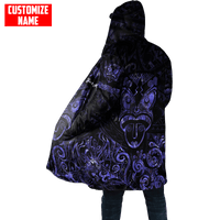 Maori Rugby Haka Aotearoa New Zealand Silver Fern Paua Shell Printed Cloak Purple Color - Polynesian Pride