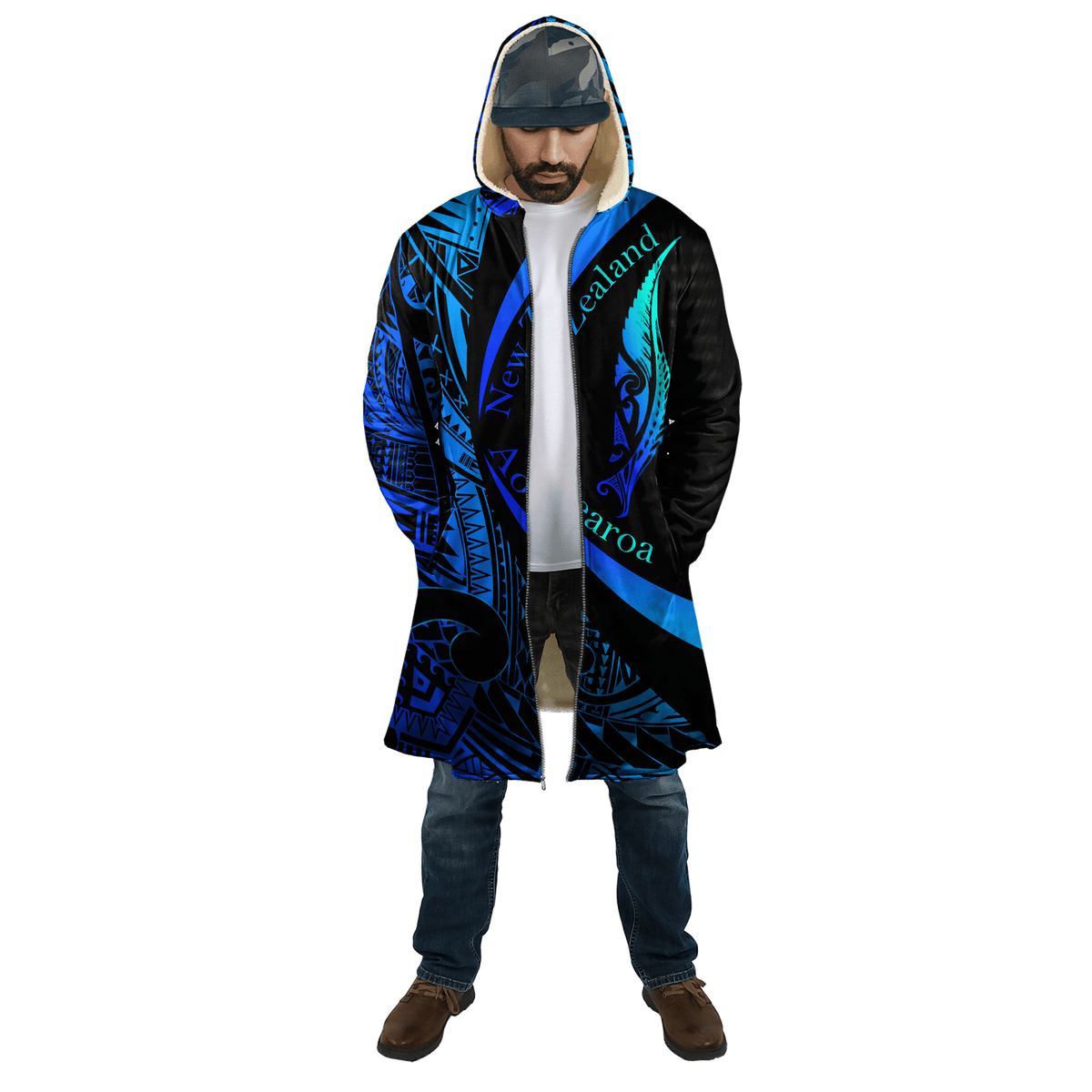 New Zealand Silver Fern Maori Tattoo Circle Style Cloak - Polynesian Pride