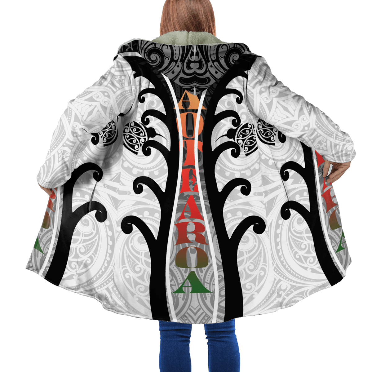 Aotearoa New Zealand Maori Fern Tattoo Cloak - Polynesian Pride