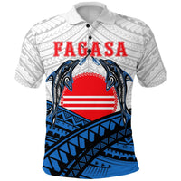Custom American Samoa Polo Shirt Fagasa Fealofani Samoa LT12 Unisex Blue - Polynesian Pride