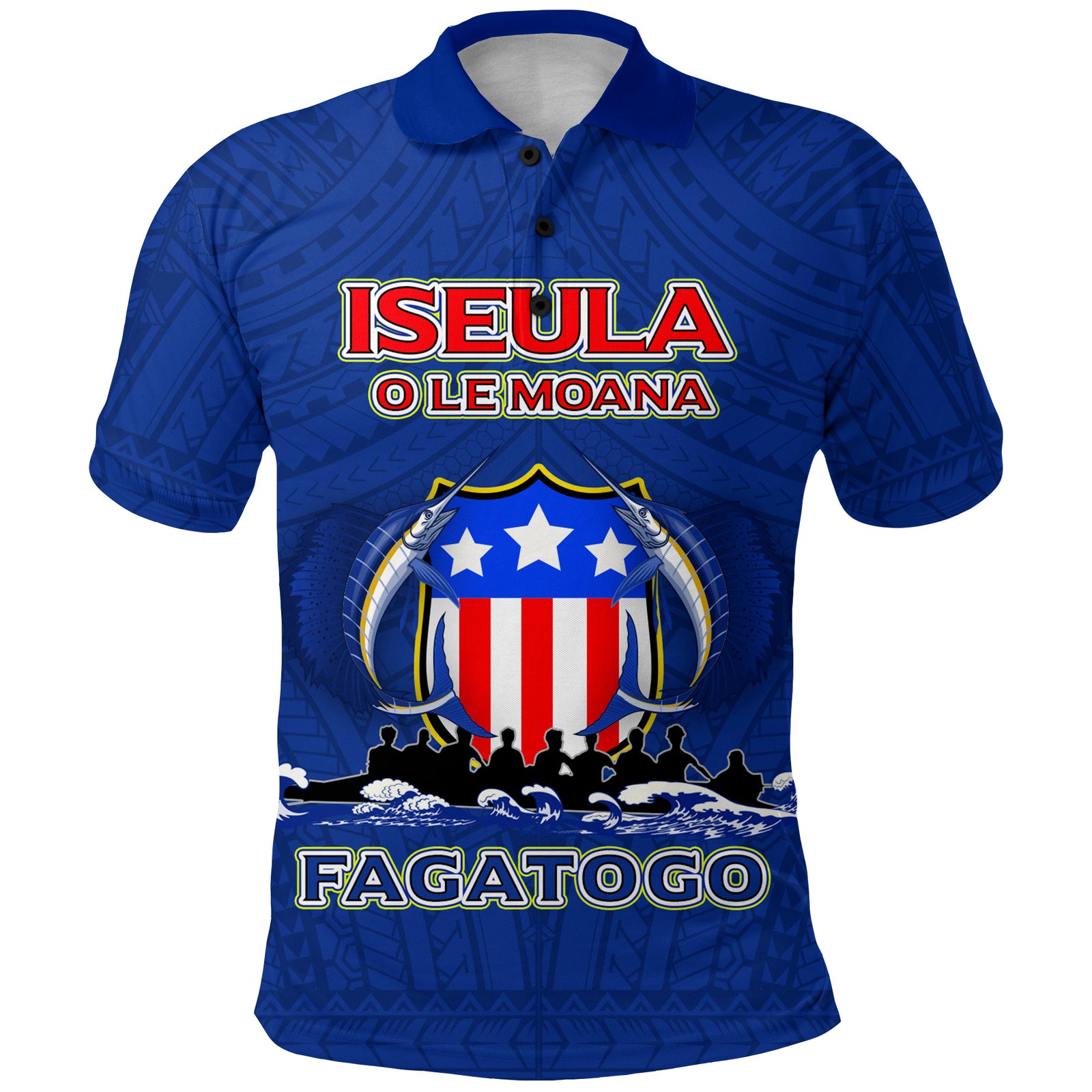 American Samoa Polo Shirt Iseula o le Moana of Fagatogo Pride Navy Color LT03
