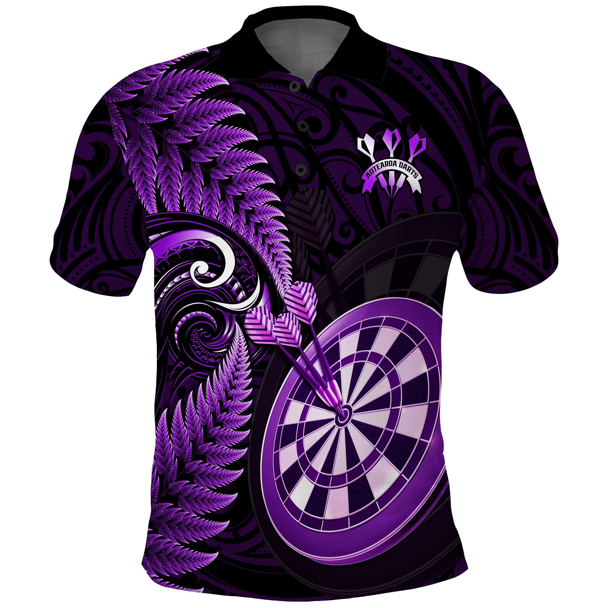 CUSTOMER REQUEST- Gunna's - 07/03/2024 - Polo Shirt- LT14 Purple - Polynesian Pride