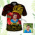 Custom Photo Papua New Guinea Polo Shirt Coat Of Arms Tropical Flowers Polynesian Pattern CTM05 - Polynesian Pride