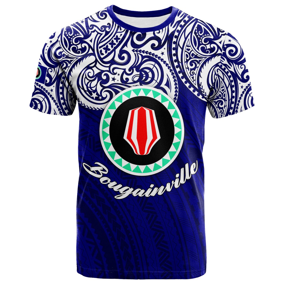 Custom Papua New Guinea Bougainville Pride T Shirt LT12 Blue - Polynesian Pride