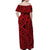 Polynesian Matching Dress and Hawaiian Shirt Tattoo Plumeria Red LT14 - Polynesian Pride