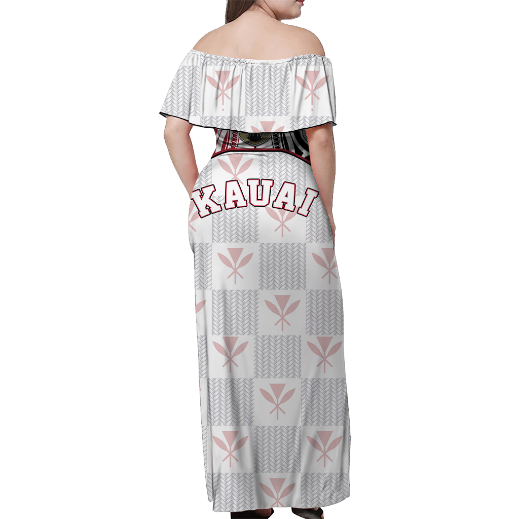 Hawaii Kanaka Kauai High School Off Shoulder Long Dress - LT12 - Polynesian Pride