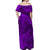 Hawaii Off Shoulder Long Dress Polynesian Tribal Art Ver.03 LT14