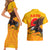 American Samoa Couples Matching Short Sleeve Bodycon Dress and Hawaiian Shirt Aeto Pago Pago Eagle LT03
