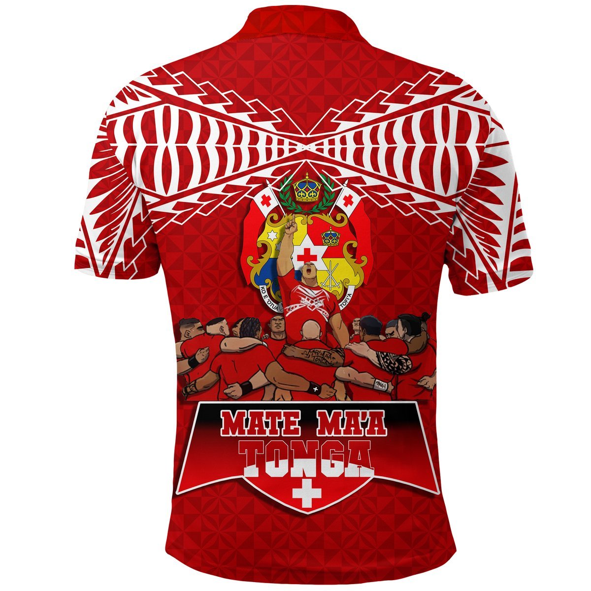 Mate Maa Tonga Sipi Tau Polo Shirt LT12 - Polynesian Pride