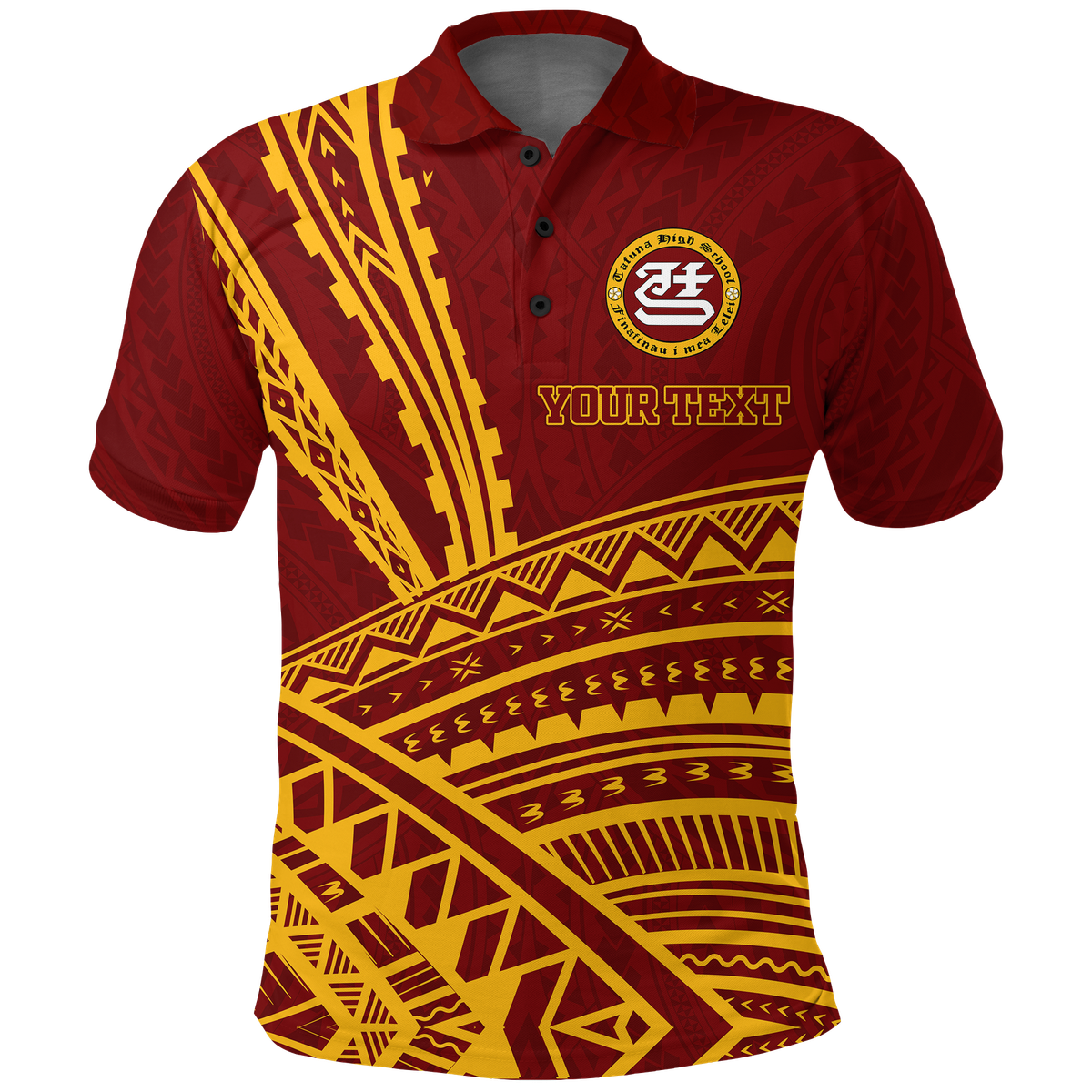 Custom Tafuna High School American Samoa Pride Polo Shirt LT12 Unisex Red - Polynesian Pride