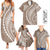 Hawaii Family Matching Outfits Polynesian Pride Summer Maxi Dress And Shirt Family Set Clothes Turtle Hibiscus Luxury Style - Beige LT7 Beige - Polynesian Pride