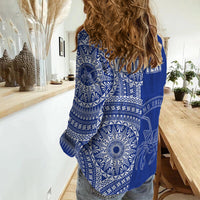 (Custom Personalised) Tupou Tonga College Women Casual Shirt Tongan Ngatu Pattern LT14