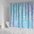 Baby Blue Gradient Polynesia Shower Curtain Hawaiian Tribal Hammerhead Shark Tattoo LT14