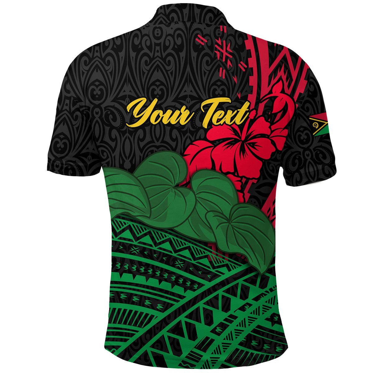 Custom Vanuatu Espiritu Santo Polo Shirt Kava With Hibiscus LT12 - Polynesian Pride