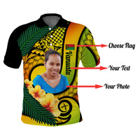 Custom Photo Vanuatu Indipendens Dei Polo Shirt Provinces Flag Long God Yumi Stanap CTM14