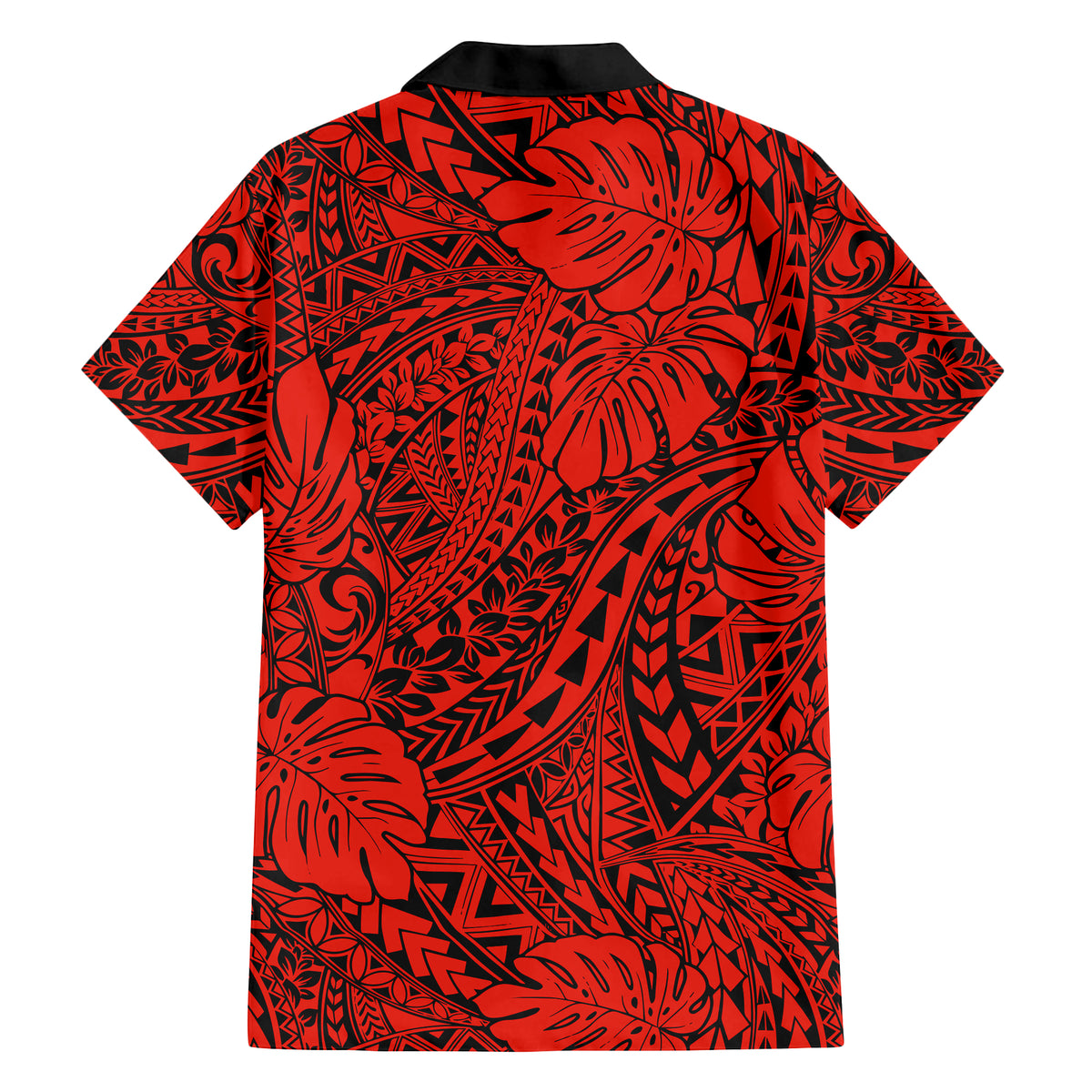 Matching Hawaiian Outfits For Couples Polynesian Tribal Art Red LT14