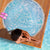 Baby Blue Gradient Polynesia Beach Blanket Hawaiian Tribal Hammerhead Shark Tattoo LT14