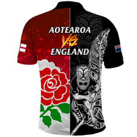 New Zealand And England Rugby Polo Shirt 2023 World Cup Together LT14 - Polynesian Pride