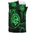 Polynesian Pride Guam With Polynesian Tribal Tattoo and Coat of Arms Bedding Set Green Version LT9 - Polynesian Pride