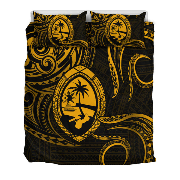 Polynesian Pride Guam With Polynesian Tribal Tattoo and Coat of Arms Premium Quilt Red Version LT9 main image 0