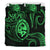 Polynesian Pride Guam With Polynesian Tribal Tattoo and Coat of Arms Bedding Set Green Version LT9 - Polynesian Pride