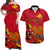 Personalised Papua New Guinea Matching Dress and Hawaiian Shirt Polynesian Remembrance Day LT14 Red - Polynesian Pride