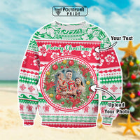 Custom Photo Polynesian Christmas Sweatshirt - Polynesian Pride