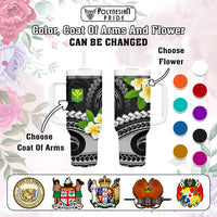 Custom AAPI Heritage Month Tumbler With Handle Polynesian Tribal Tattoo