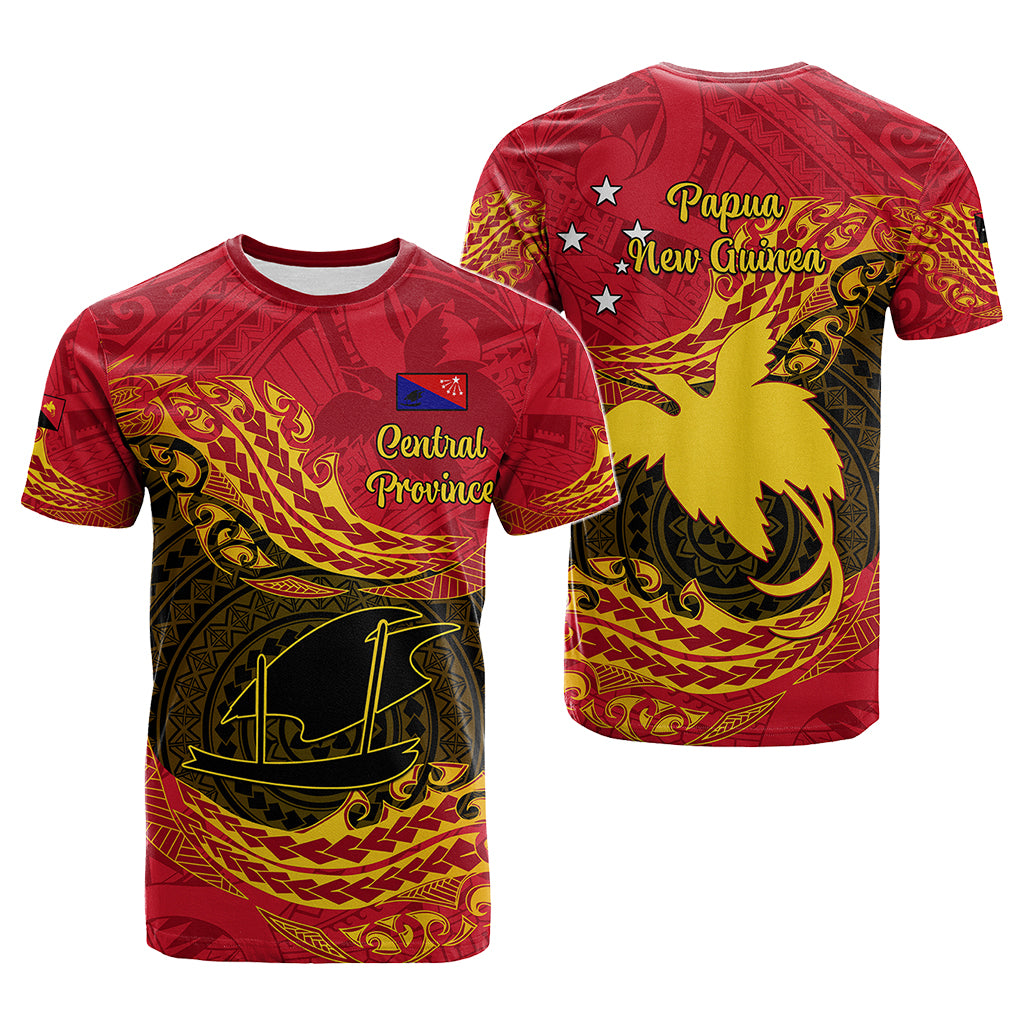 Custom Papua New Guinea Provinces T Shirt Symbol Flag Polynesian Pattern - Polynesian Pride