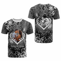 Custom Photo New Zealand Valentine T Shirt Maori Hongi With Piwakawaka