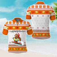 Custom Christmas Hawaii Symbols Polo Shirt Polynesian Tribal Pattern CTM05