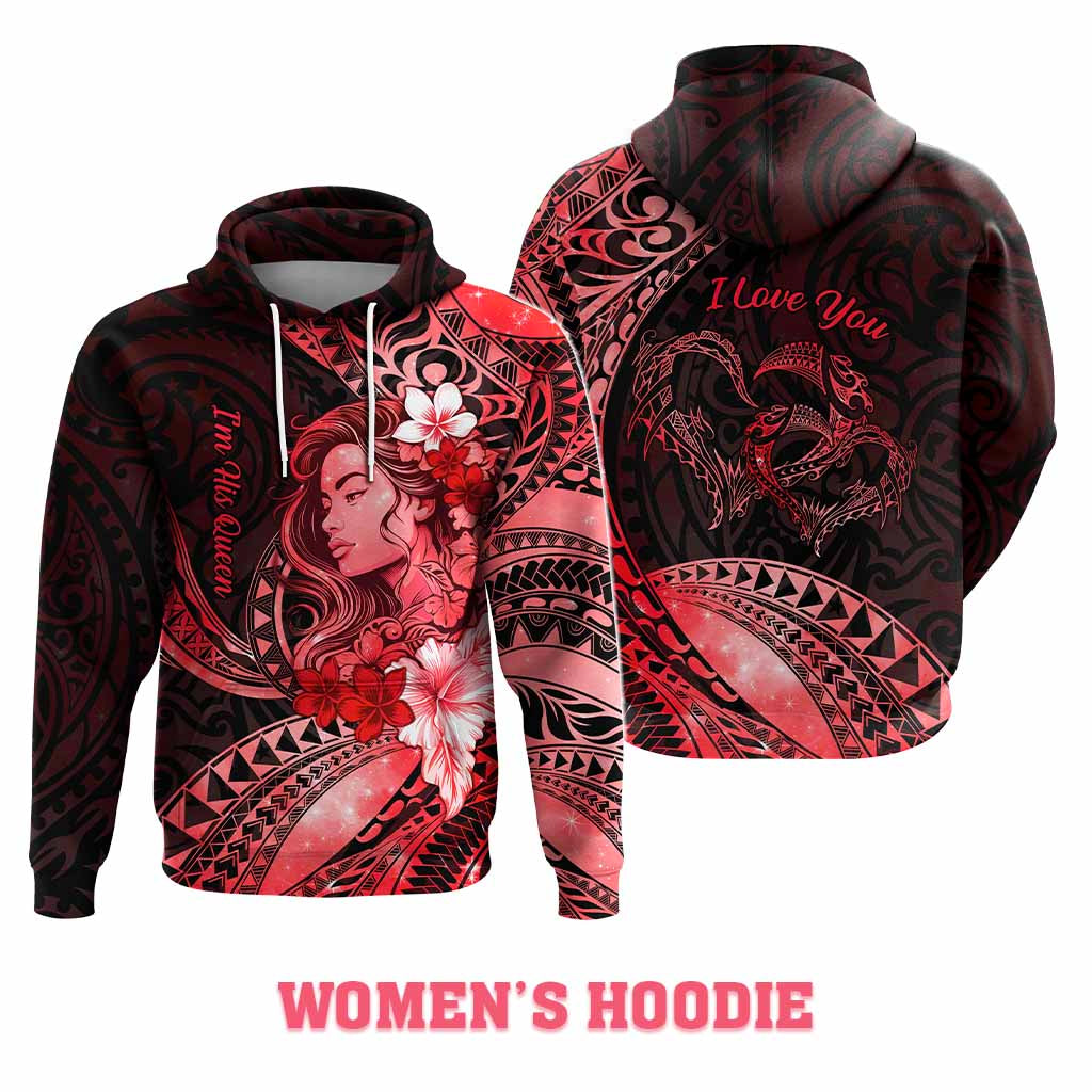 Custom Polynesian Valentine Hoodie In Our Kingdom Love Reigns Forever