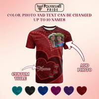 Custom Photo Happy Mother's Day T Shirt Polynesian Pattern CTM05