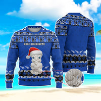 Custom Christmas New Zealand Symbols Knitted Sweatshirt Maori Pattern