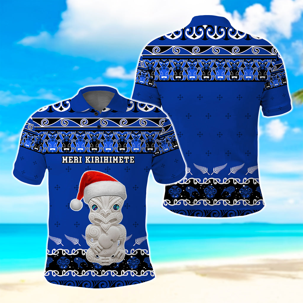Custom Christmas New Zealand Symbols Polo Shirt Maori Pattern