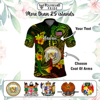 Custom Polynesian Countries Polo Shirt Coat Of Arms Polynesian Tribal Tattoo Shark