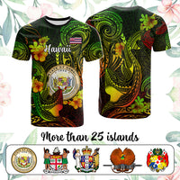 Custom Polynesian Countries T Shirt Coat Of Arms Polynesian Tribal Tattoo Shark