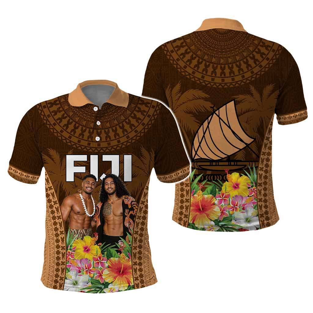 Custom Photo Fiji Day Polo Shirt Tropical Vibes