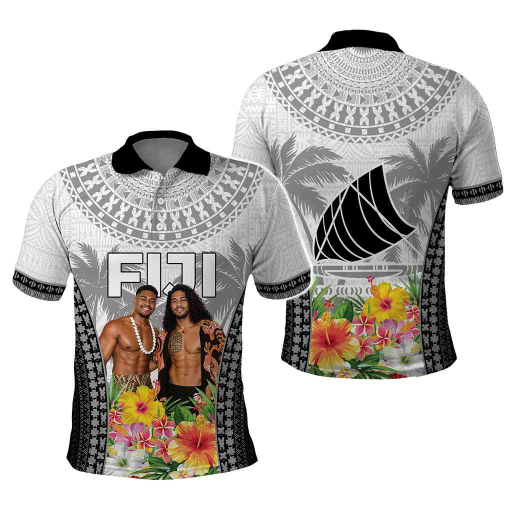 Custom Photo Fiji Day Polo Shirt Tropical Vibes