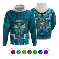 Custom New Zealand Aotearoa Iwi Hoodie Maori Tiki With Poutama Motifs CTM05 Pullover Hoodie Multicolor - Polynesian Pride