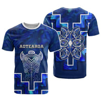 Custom New Zealand Aotearoa Iwi T shirt Maori Tiki With Poutama Motifs CTM05 - Polynesian Pride