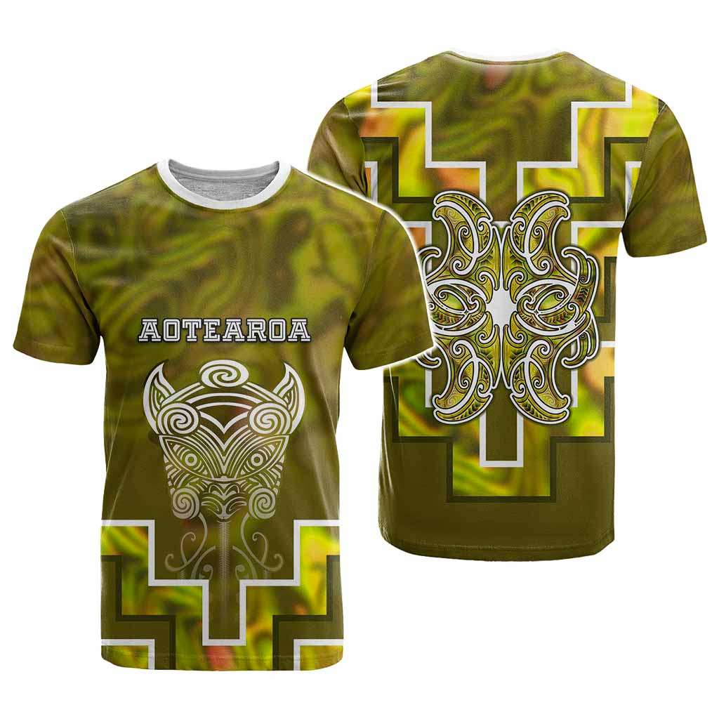 Custom New Zealand Aotearoa Iwi T shirt Maori Tiki With Poutama Motifs CTM05 - Polynesian Pride