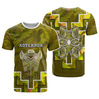 Custom New Zealand Aotearoa Iwi T shirt Maori Tiki With Poutama Motifs CTM05 - Polynesian Pride