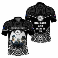 Custom Photo New Zealand Fern Rugby Polo Shirt Maori Pattern