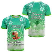 Custom Photo In Loving Memory Memorial T shirt Hawaiian Lei With Plumeria CTM05