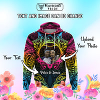 Custom Photo Happy Pansexual Pride Day Hoodie Love Is Love Polynesian Style