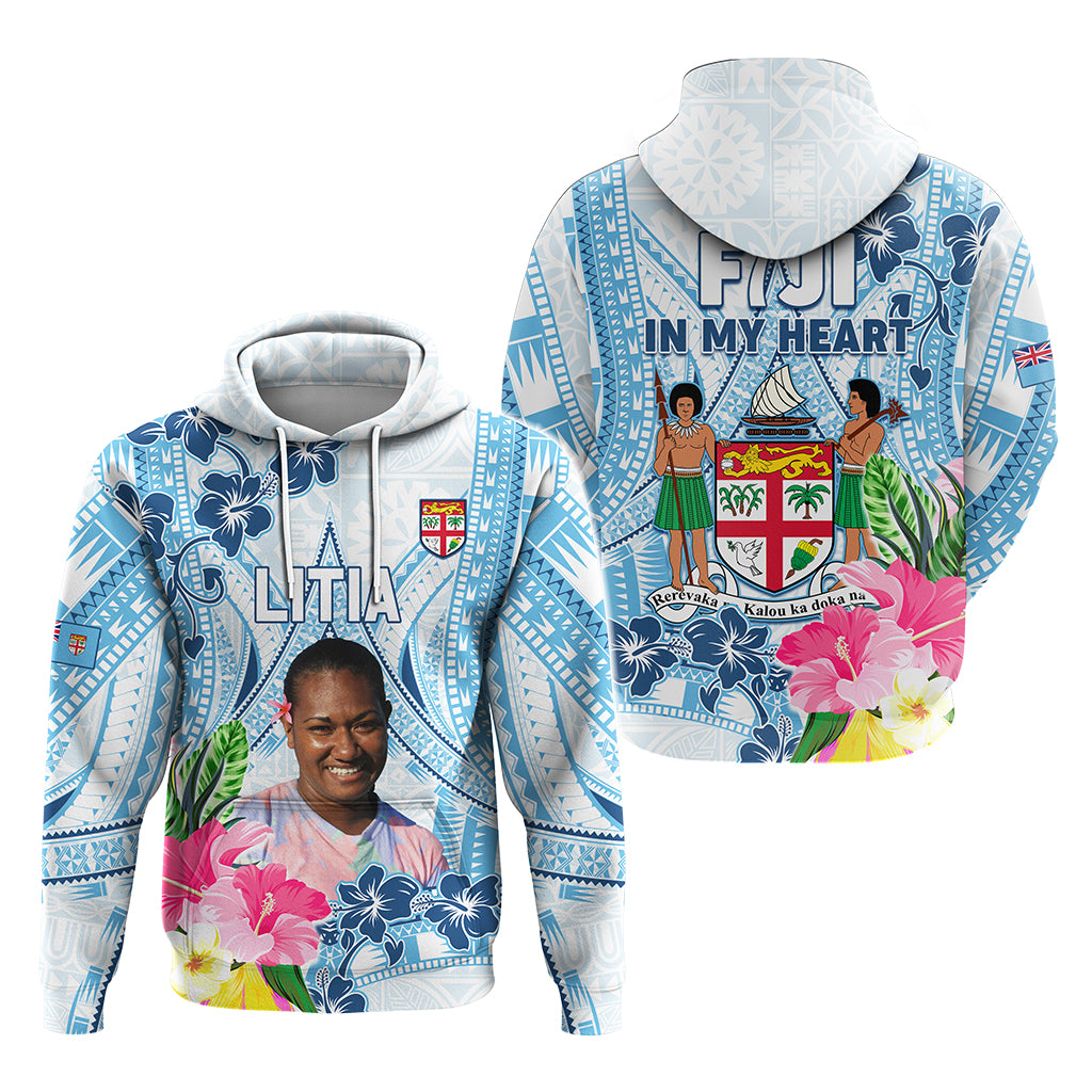 Custom Photo Love Fiji Hoodie Fiji In My Heart Tapa Pattern