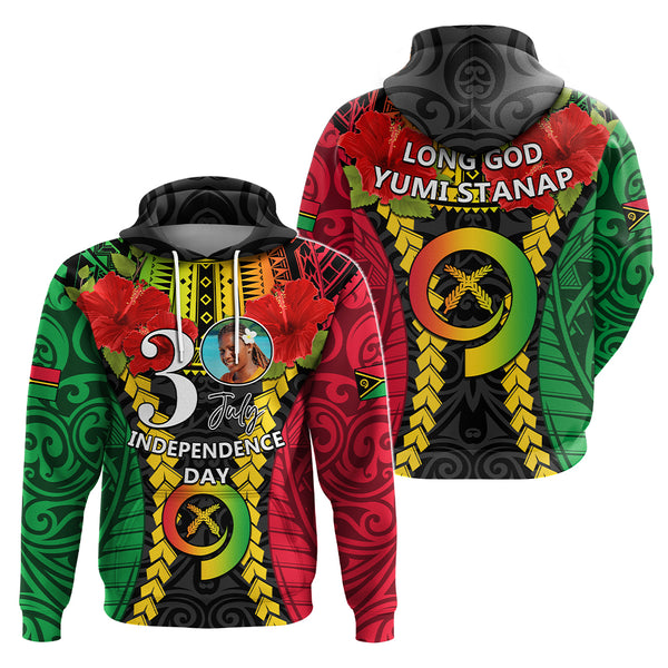 Personalised Vanuatu Hoodie 44th Hapi Indipendens Long LT7 main image 1