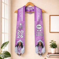 Custom Photo Hawaii Grad Name And Year Graduation Stole With Hawaiian Leis CTM05 One Size Multicolor - Polynesian Pride