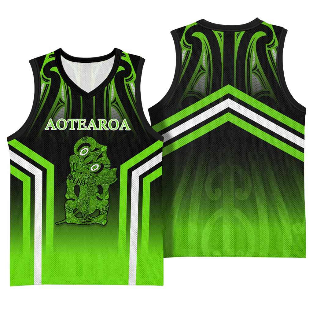 New Zealand Aotearoa Iwi Personalised Text Basketball Jersey Maori Hei Tiki Special Style CTM05 - Polynesian Pride